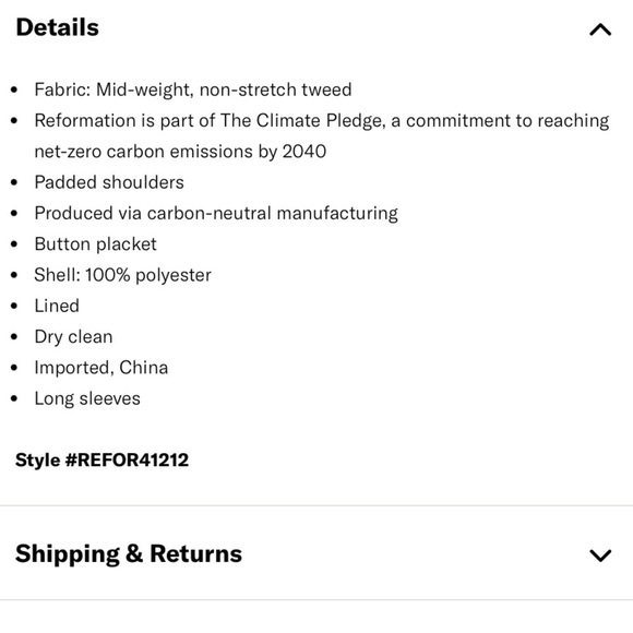 Reformation Trista Knit Tweed Crewneck Button Crop Cardigan Suit Jacket White - Picture 11 of 11